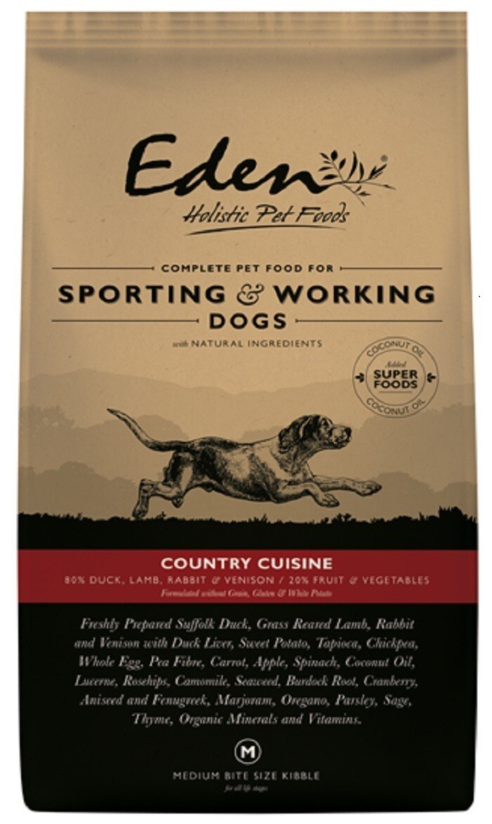 Eden Eden Cuisine Sporting Duck Lamb Rabbit Adult Dry Dog Food pet food packaging